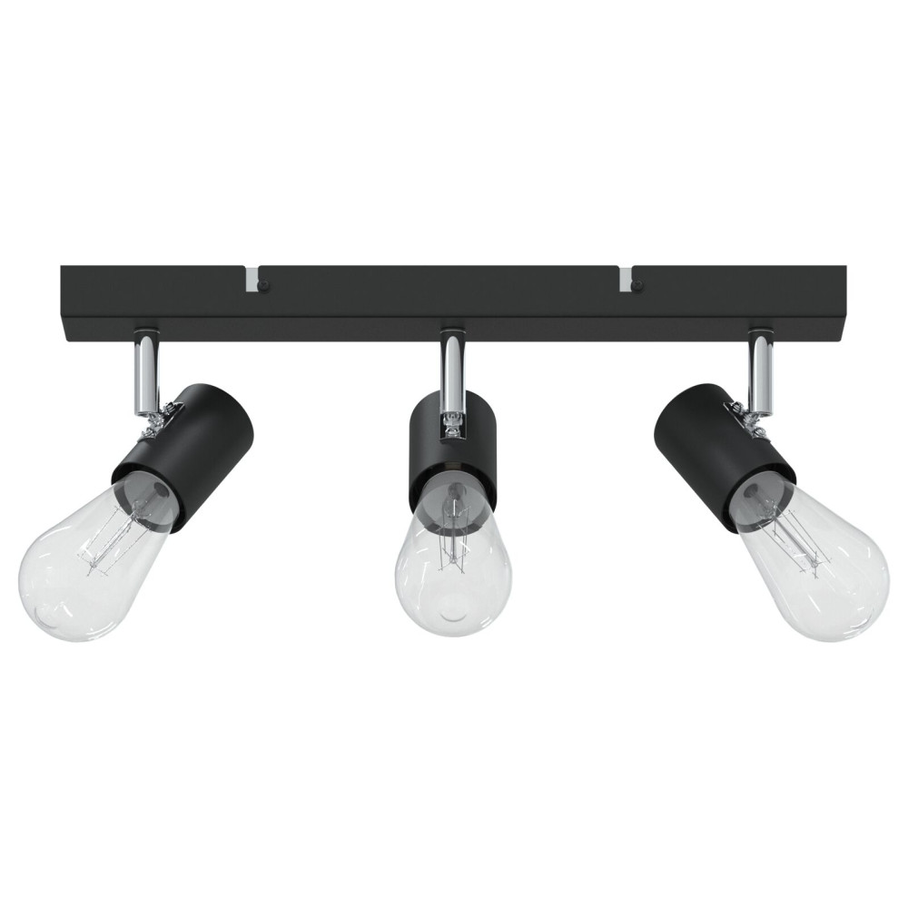 Produktbild för Takspotlight med strålkastare Svart 38 x 6,5 x 11,5 cm Metall