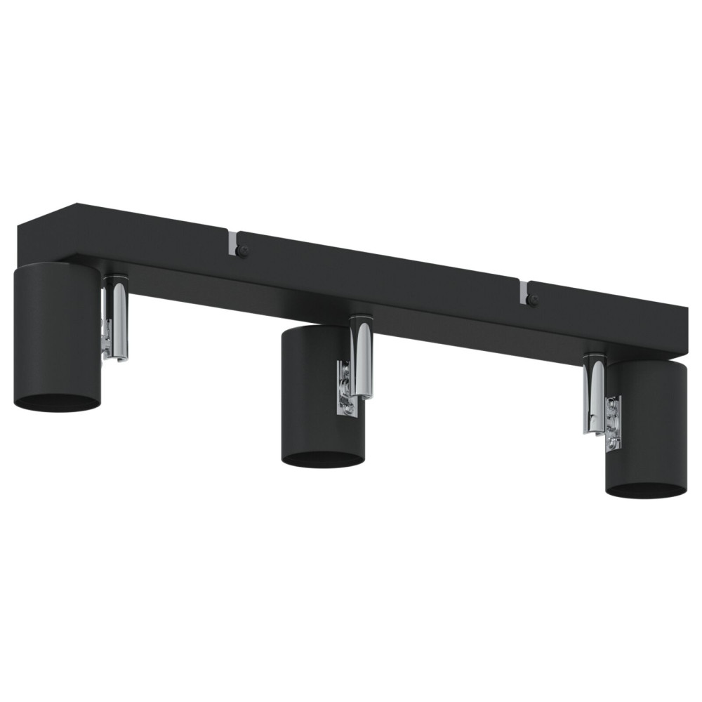 Produktbild för Takspotlight med strålkastare Svart 38 x 6,5 x 11,5 cm Metall