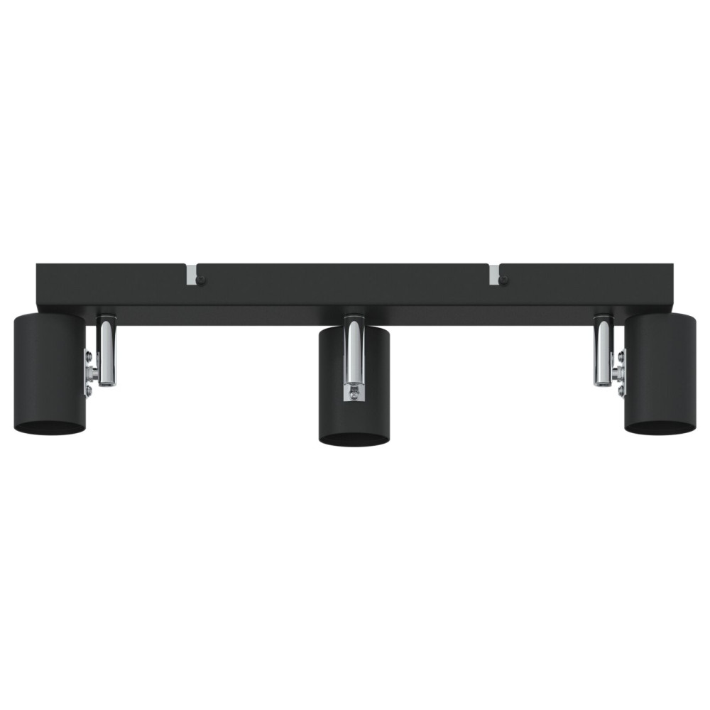 Produktbild för Takspotlight med strålkastare Svart 38 x 6,5 x 11,5 cm Metall