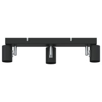 Produktbild för Takspotlight med strålkastare Svart 38 x 6,5 x 11,5 cm Metall