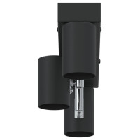 Produktbild för Takspotlight med strålkastare Svart 38 x 6,5 x 11,5 cm Metall