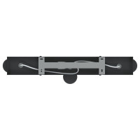Produktbild för Takspotlight med strålkastare Svart 38 x 6,5 x 11,5 cm Metall