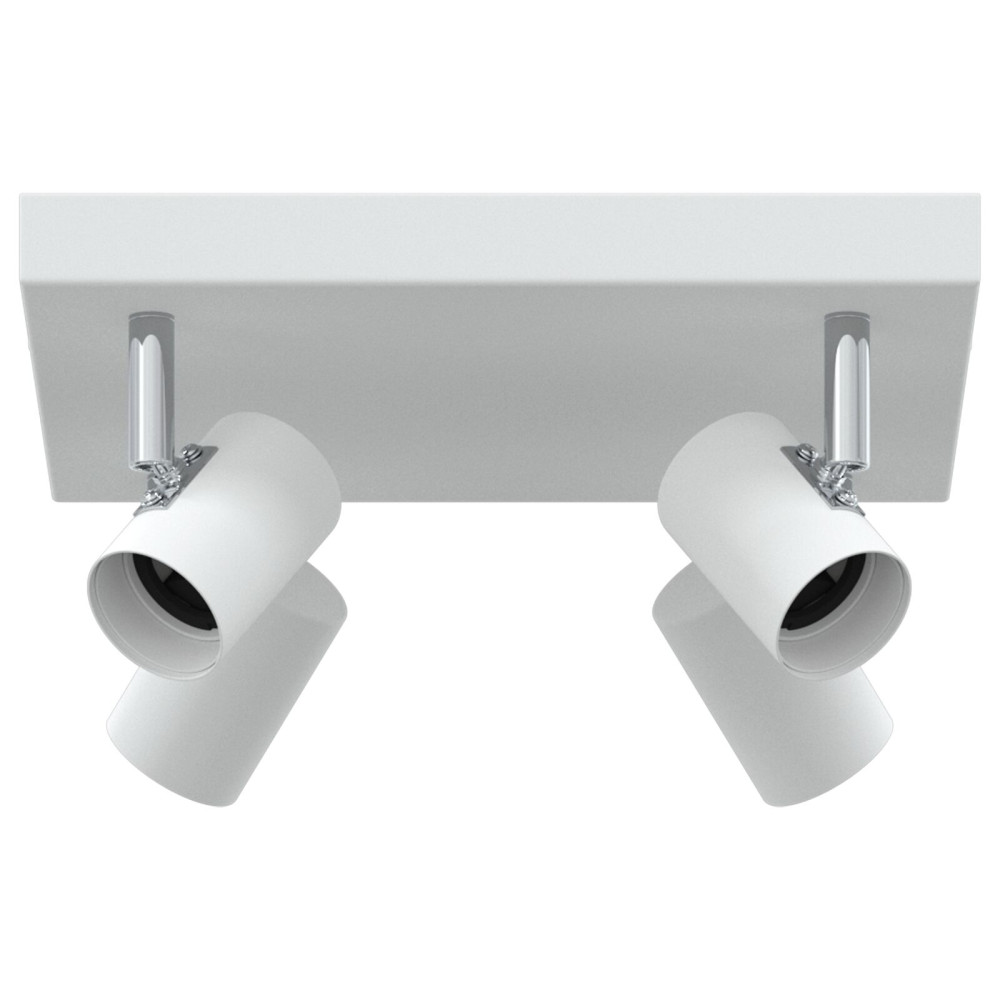 Produktbild för Takspotlight med strålkastare Vit 26,5 x 26 x 11,5 cm Metall