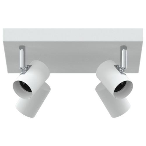 vidaXL Takspotlight med strålkastare Vit 26,5 x 26 x 11,5 cm Metall