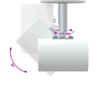 Produktbild för Takspotlight med strålkastare Vit 26,5 x 26 x 11,5 cm Metall