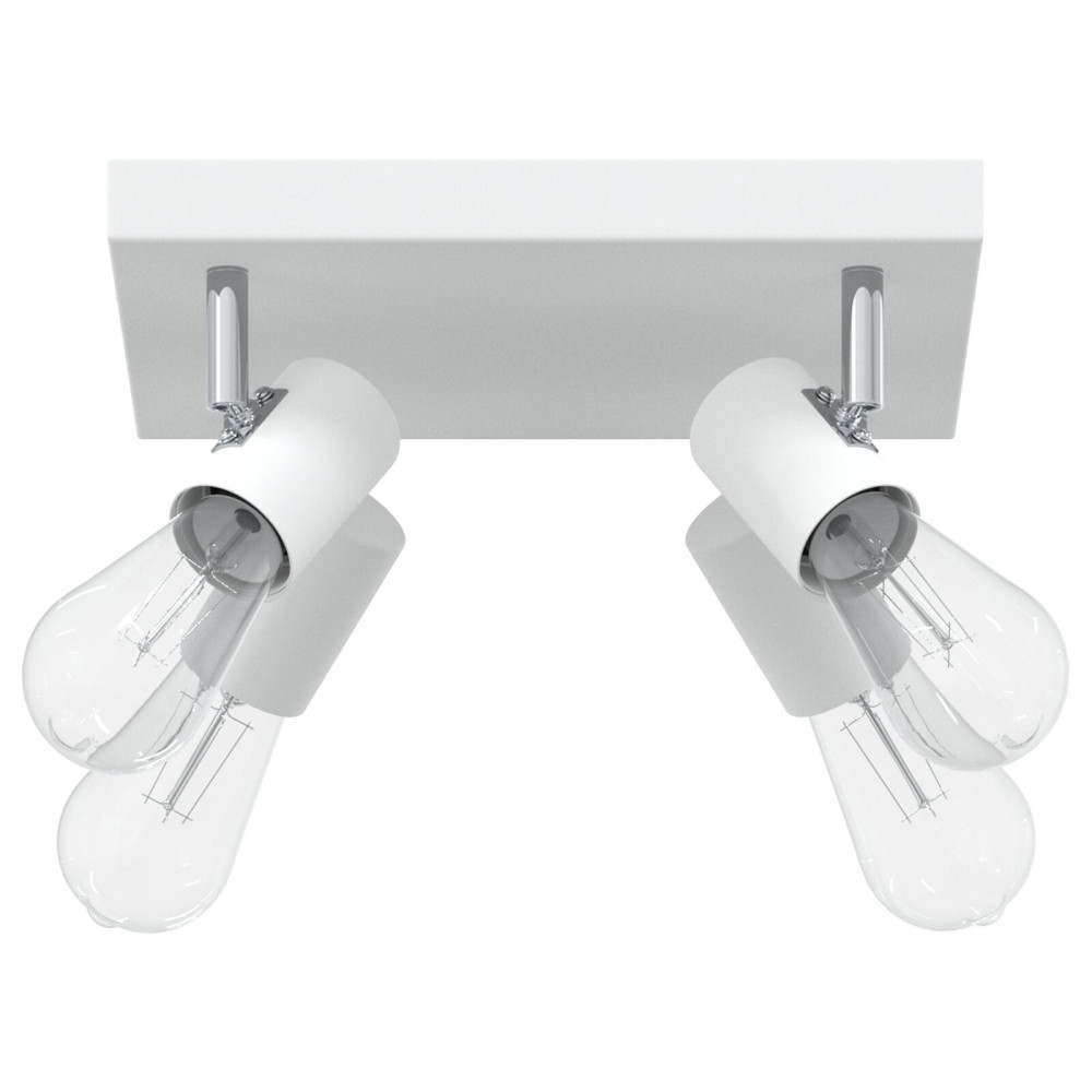 Produktbild för Takspotlight med strålkastare Vit 26,5 x 26 x 11,5 cm Metall