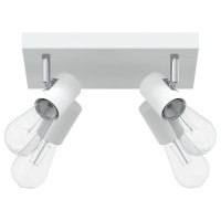 Produktbild för Takspotlight med strålkastare Vit 26,5 x 26 x 11,5 cm Metall