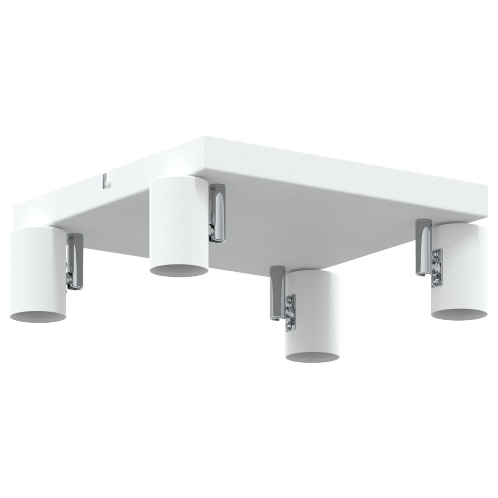 Produktbild för Takspotlight med strålkastare Vit 26,5 x 26 x 11,5 cm Metall