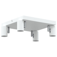 Produktbild för Takspotlight med strålkastare Vit 26,5 x 26 x 11,5 cm Metall
