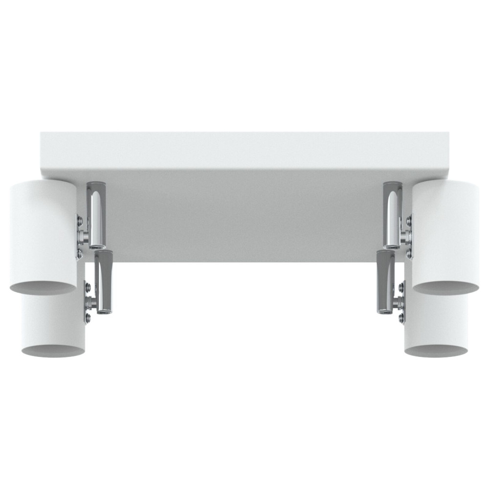 Produktbild för Takspotlight med strålkastare Vit 26,5 x 26 x 11,5 cm Metall
