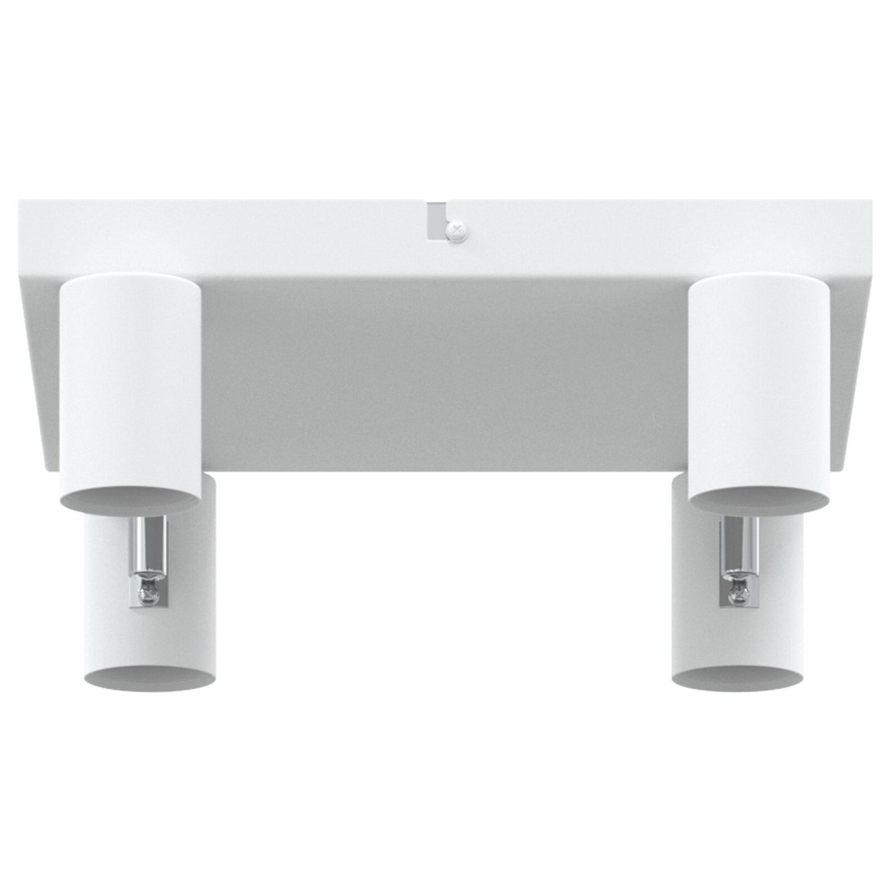 Produktbild för Takspotlight med strålkastare Vit 26,5 x 26 x 11,5 cm Metall