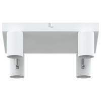 Produktbild för Takspotlight med strålkastare Vit 26,5 x 26 x 11,5 cm Metall