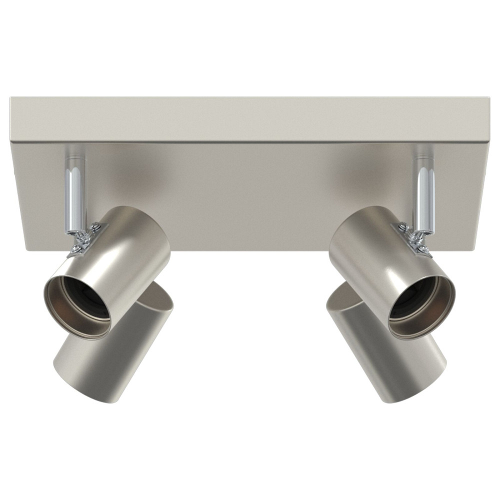Produktbild för Takspotlight med strålkastare Nickel 26,5 x 26 x 11,5 cm Metall