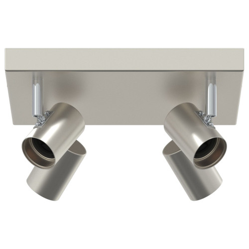 vidaXL Takspotlight med strålkastare Nickel 26,5 x 26 x 11,5 cm Metall
