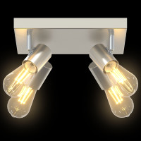 Produktbild för Takspotlight med strålkastare Nickel 26,5 x 26 x 11,5 cm Metall