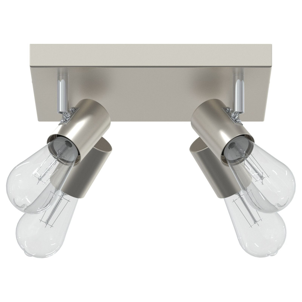 Produktbild för Takspotlight med strålkastare Nickel 26,5 x 26 x 11,5 cm Metall