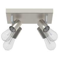 Produktbild för Takspotlight med strålkastare Nickel 26,5 x 26 x 11,5 cm Metall