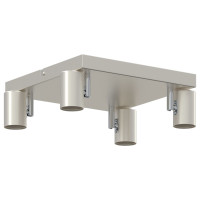 Produktbild för Takspotlight med strålkastare Nickel 26,5 x 26 x 11,5 cm Metall