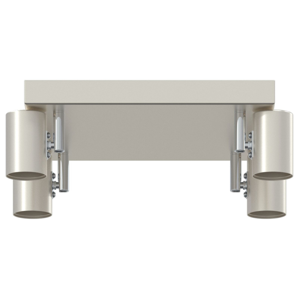 Produktbild för Takspotlight med strålkastare Nickel 26,5 x 26 x 11,5 cm Metall