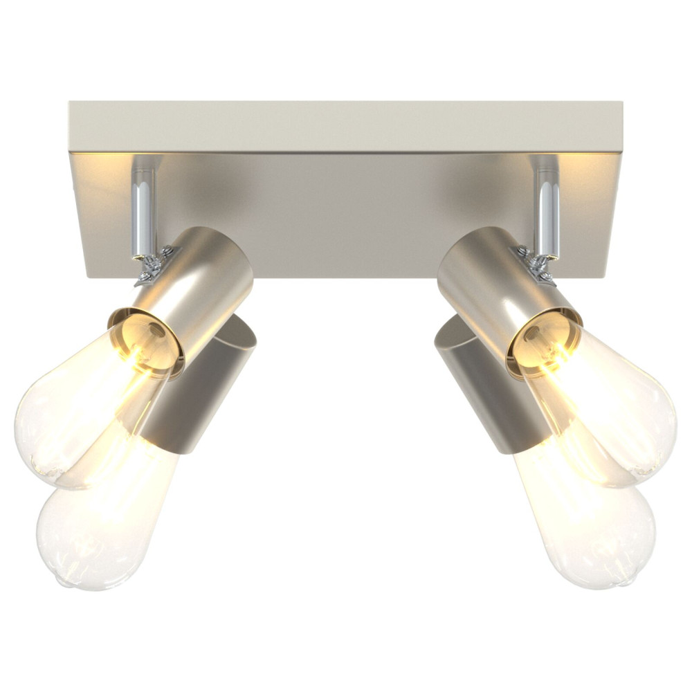 Produktbild för Takspotlight med strålkastare Nickel 26,5 x 26 x 11,5 cm Metall