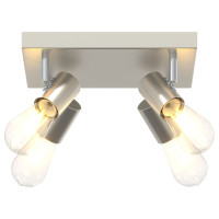 Produktbild för Takspotlight med strålkastare Nickel 26,5 x 26 x 11,5 cm Metall