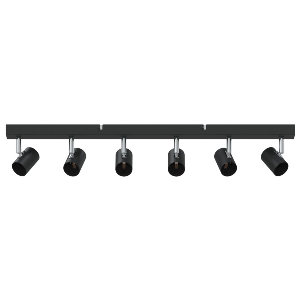 Produktbild för Takspotlight med strålkastare Svart 73 x 6,5 x 11,5 cm Metall