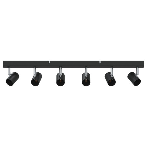 vidaXL Takspotlight med strålkastare Svart 73 x 6,5 x 11,5 cm Metall