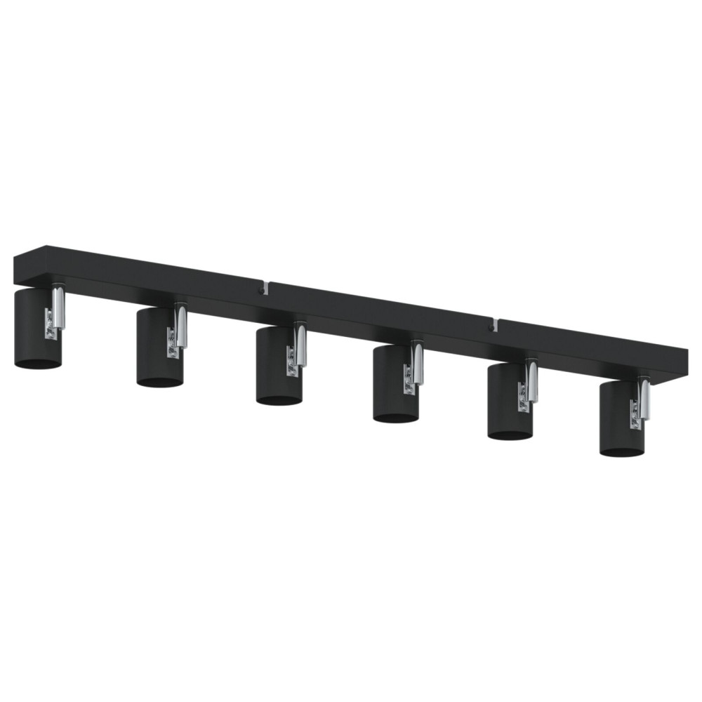 Produktbild för Takspotlight med strålkastare Svart 73 x 6,5 x 11,5 cm Metall