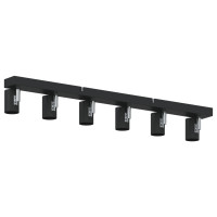Produktbild för Takspotlight med strålkastare Svart 73 x 6,5 x 11,5 cm Metall