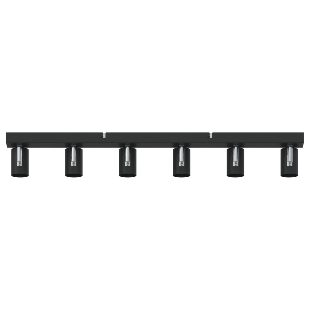 Produktbild för Takspotlight med strålkastare Svart 73 x 6,5 x 11,5 cm Metall