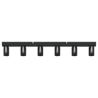 Produktbild för Takspotlight med strålkastare Svart 73 x 6,5 x 11,5 cm Metall