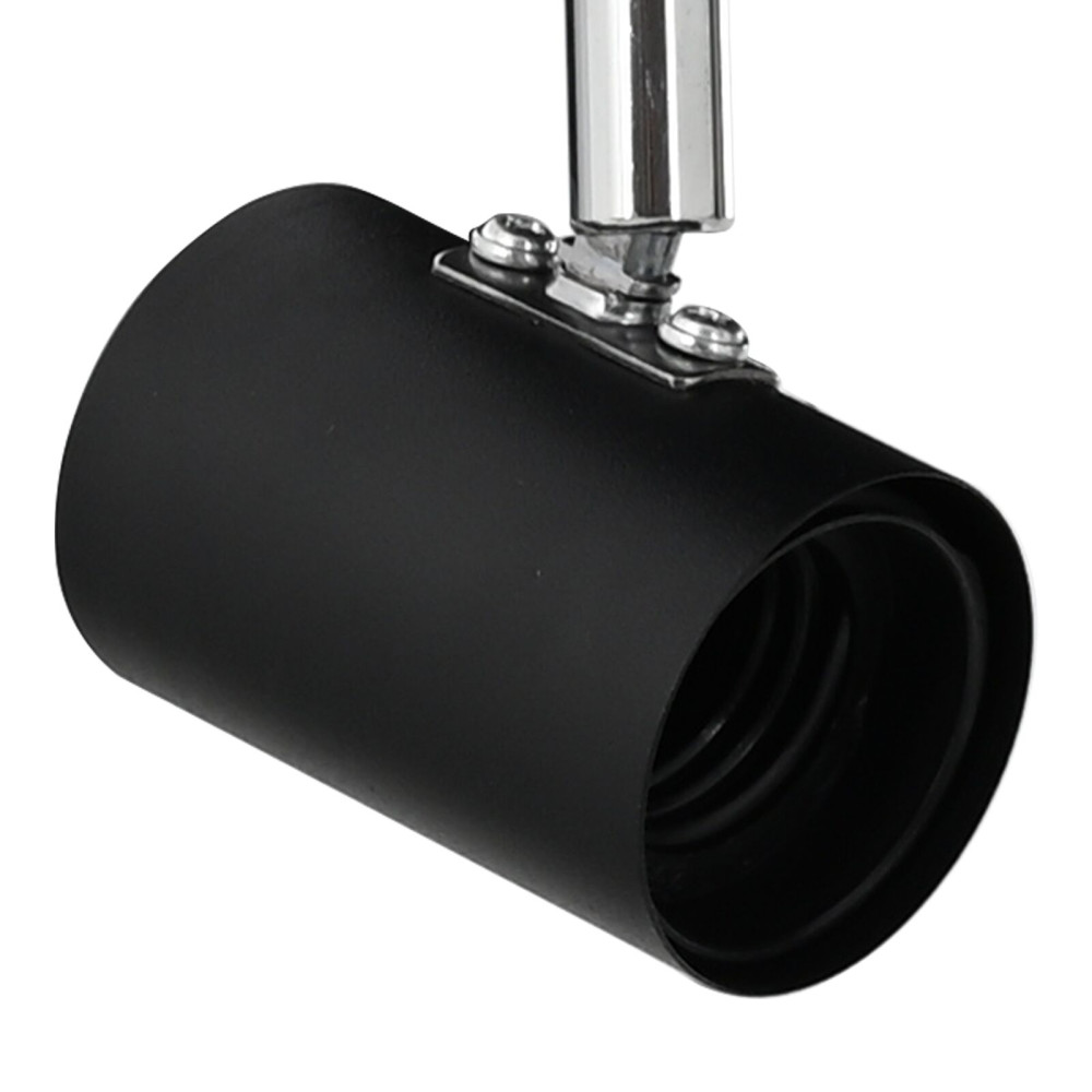 Produktbild för Takspotlight med strålkastare Svart 73 x 6,5 x 11,5 cm Metall