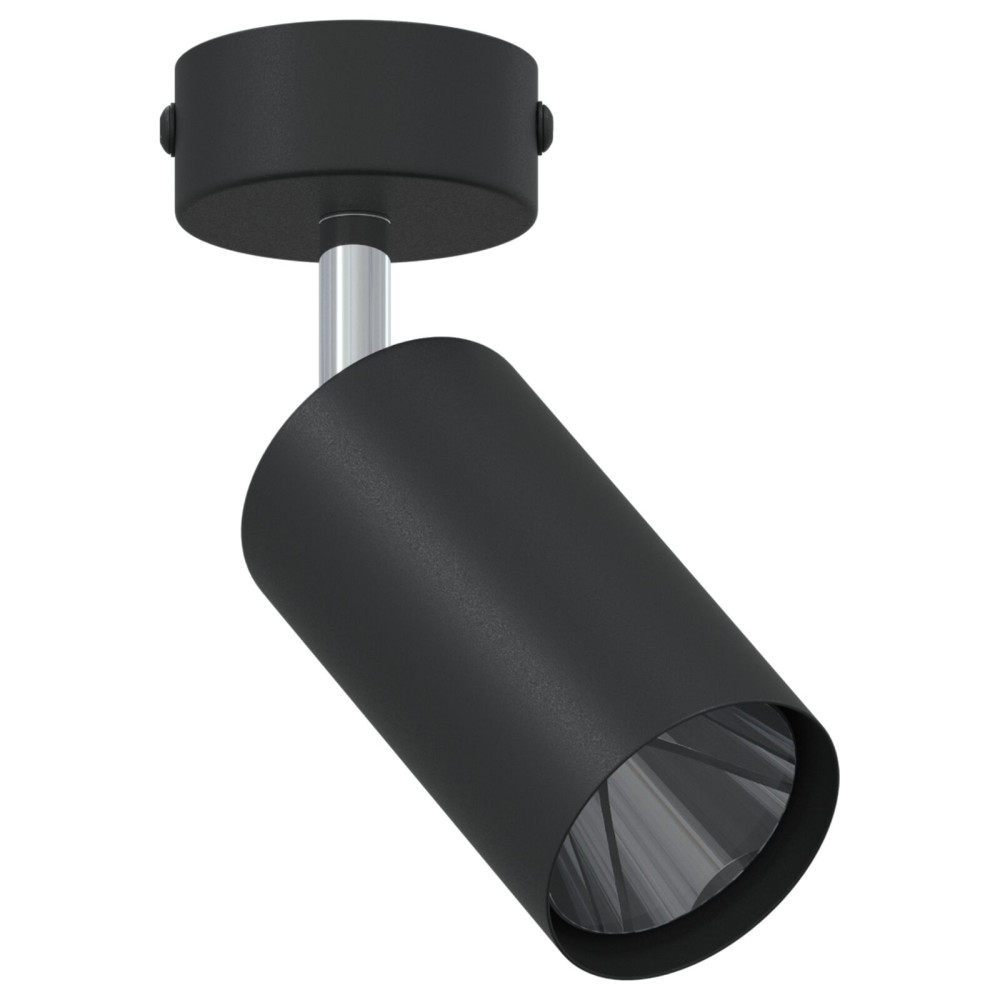 Produktbild för Takspotlight med strålkastare Svart 6 x 6 x 16 cm Metall