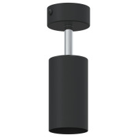 Produktbild för Takspotlight med strålkastare Svart 6 x 6 x 16 cm Metall
