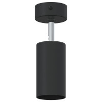 Produktbild för Takspotlight med strålkastare Svart 6 x 6 x 16 cm Metall
