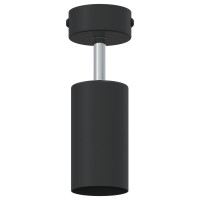 Produktbild för Takspotlight med strålkastare Svart 6 x 6 x 16 cm Metall