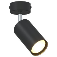 Produktbild för Takspotlight med strålkastare Svart 6 x 6 x 16 cm Metall