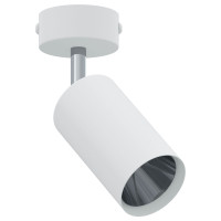 Produktbild för Takspotlight med strålkastare Vit 6 x 6 x 16 cm Metall