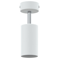 Produktbild för Takspotlight med strålkastare Vit 6 x 6 x 16 cm Metall