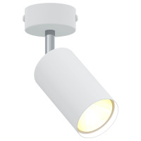Produktbild för Takspotlight med strålkastare Vit 6 x 6 x 16 cm Metall