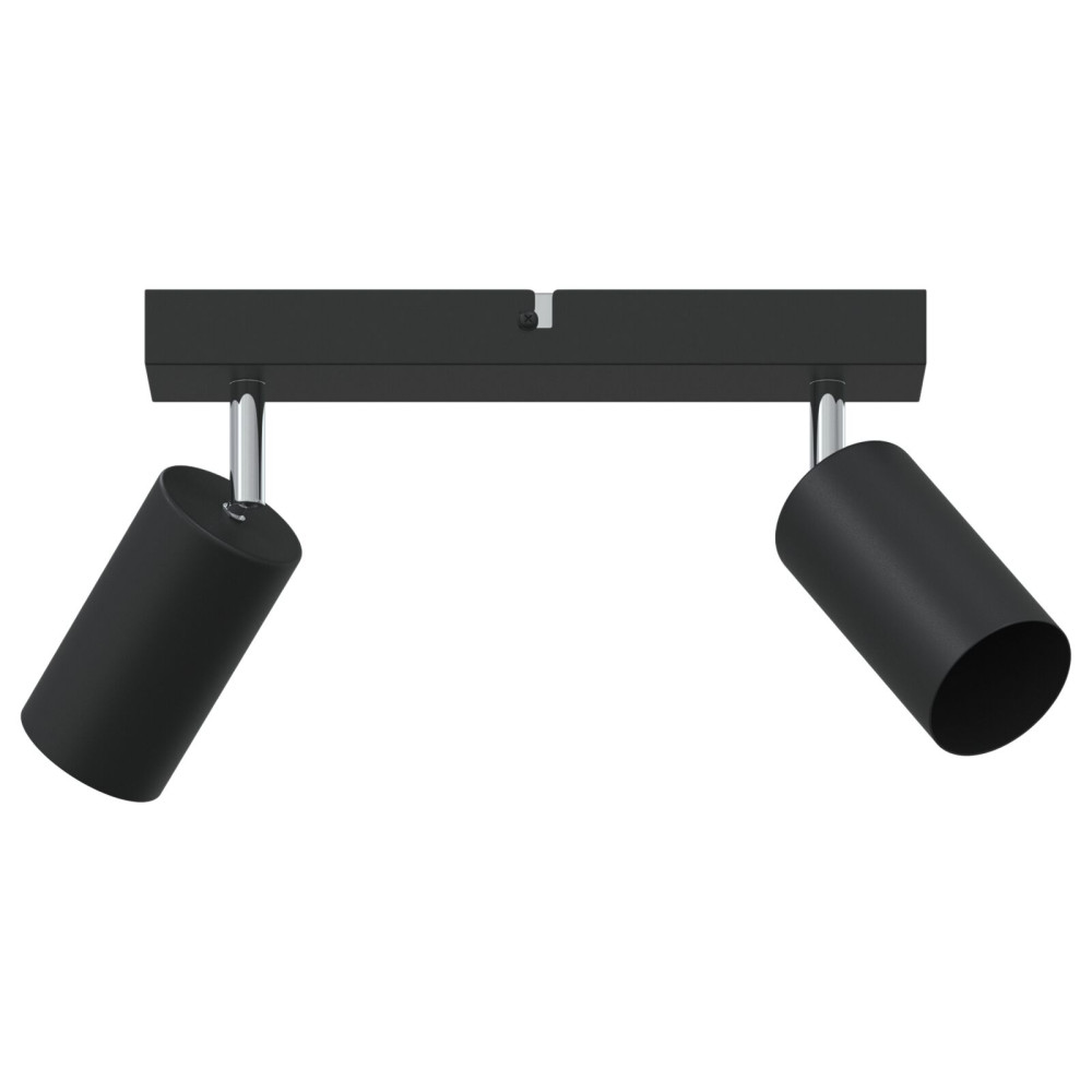 Produktbild för Takspotlight med strålkastare Svart 26 x 6 x 16 cm Metall