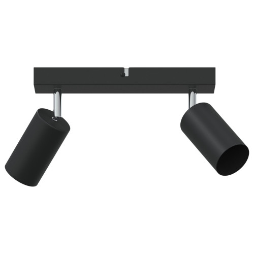 vidaXL Takspotlight med strålkastare Svart 26 x 6 x 16 cm Metall