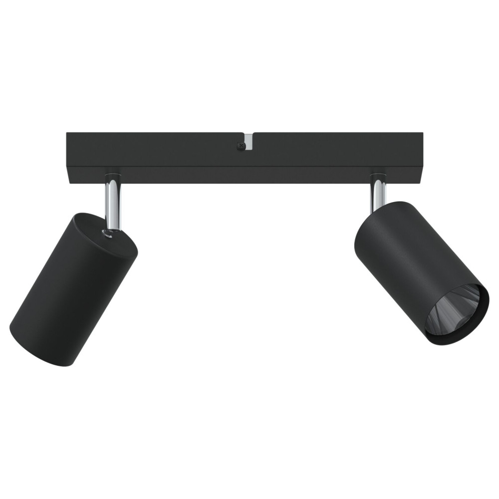 Produktbild för Takspotlight med strålkastare Svart 26 x 6 x 16 cm Metall