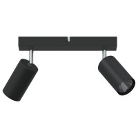 Produktbild för Takspotlight med strålkastare Svart 26 x 6 x 16 cm Metall