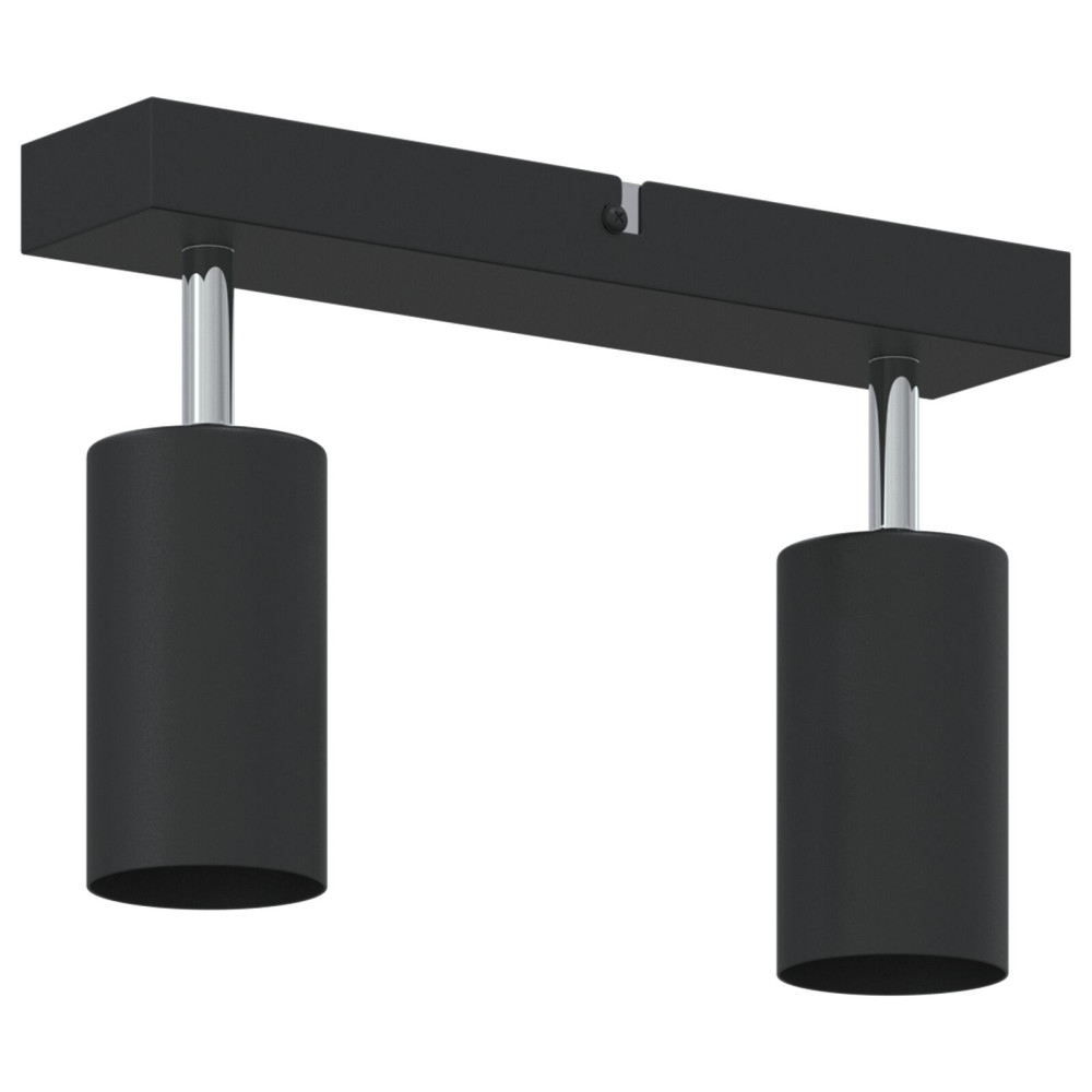 Produktbild för Takspotlight med strålkastare Svart 26 x 6 x 16 cm Metall