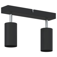 Produktbild för Takspotlight med strålkastare Svart 26 x 6 x 16 cm Metall