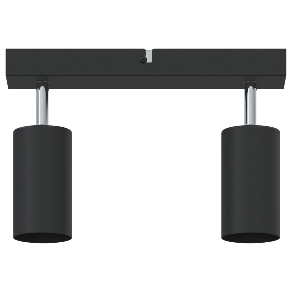 Produktbild för Takspotlight med strålkastare Svart 26 x 6 x 16 cm Metall