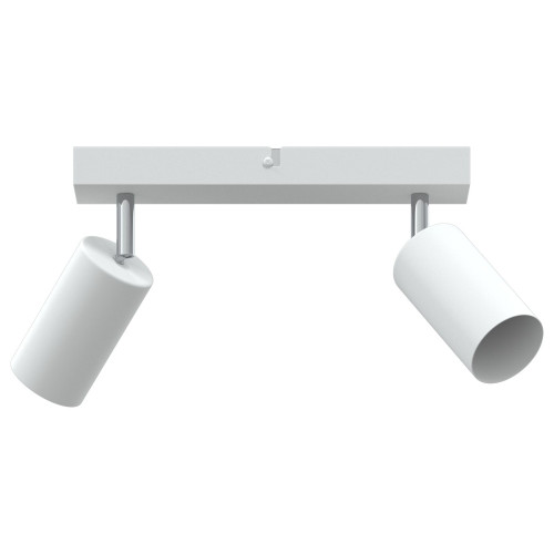 vidaXL Takspotlight med strålkastare Vit 26 x 6 x 16 cm Metall