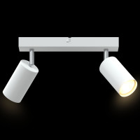 Produktbild för Takspotlight med strålkastare Vit 26 x 6 x 16 cm Metall
