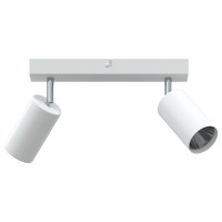 Produktbild för Takspotlight med strålkastare Vit 26 x 6 x 16 cm Metall